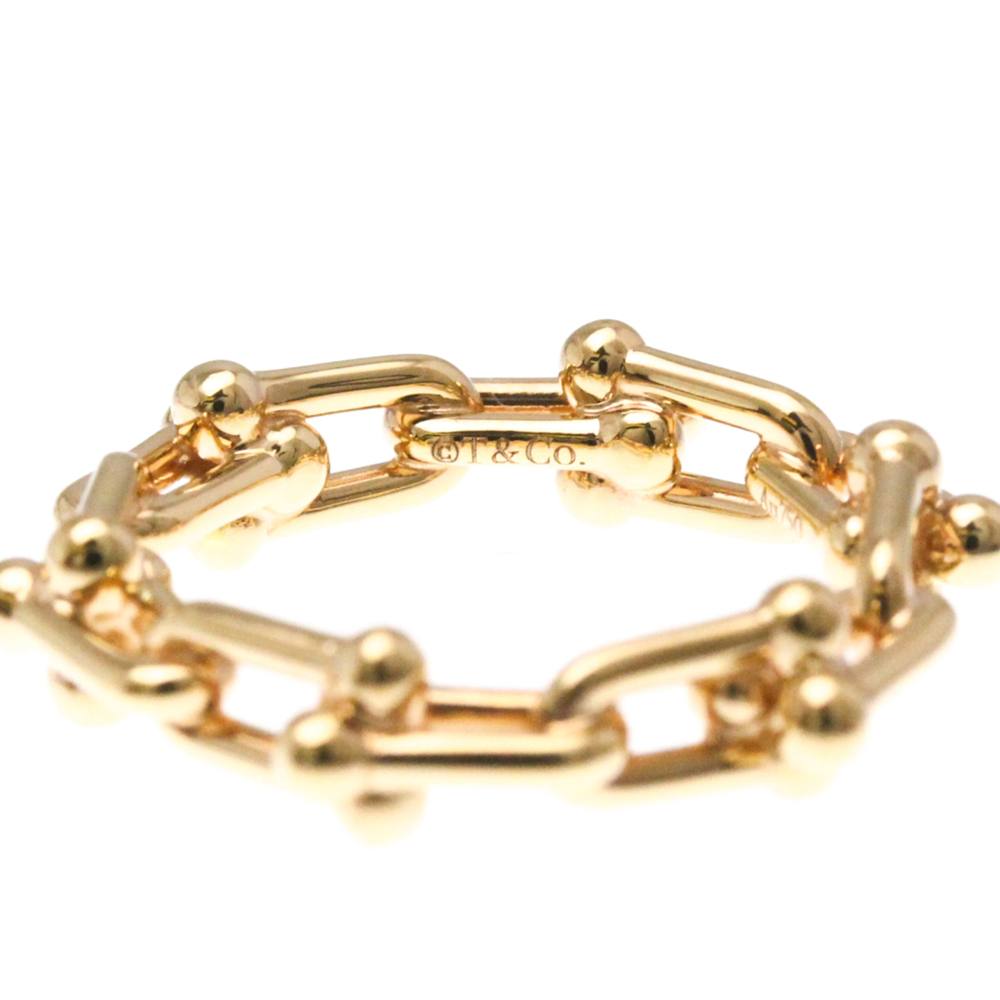 Tiffany Hardware Ring Micro Link Pink Gold (18K) Fashion No Stone Band Ring - Picture 2 of 8